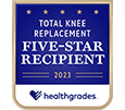 Healthgrades 5-star recipient for Total Knee Replacement