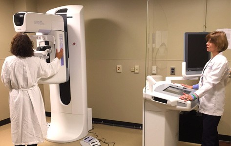 Patient receives mammogram at Newton Medical Center
