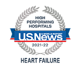 Recognized as high performing hospitals for Heart Failure by US News