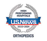 Chilton and Overlook medical centers are High Performing for Orthopedics per U.S. News and World Report.