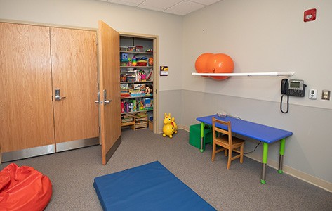Pediatric physical therapy room at 55 Madison