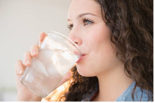 Woman drinking water